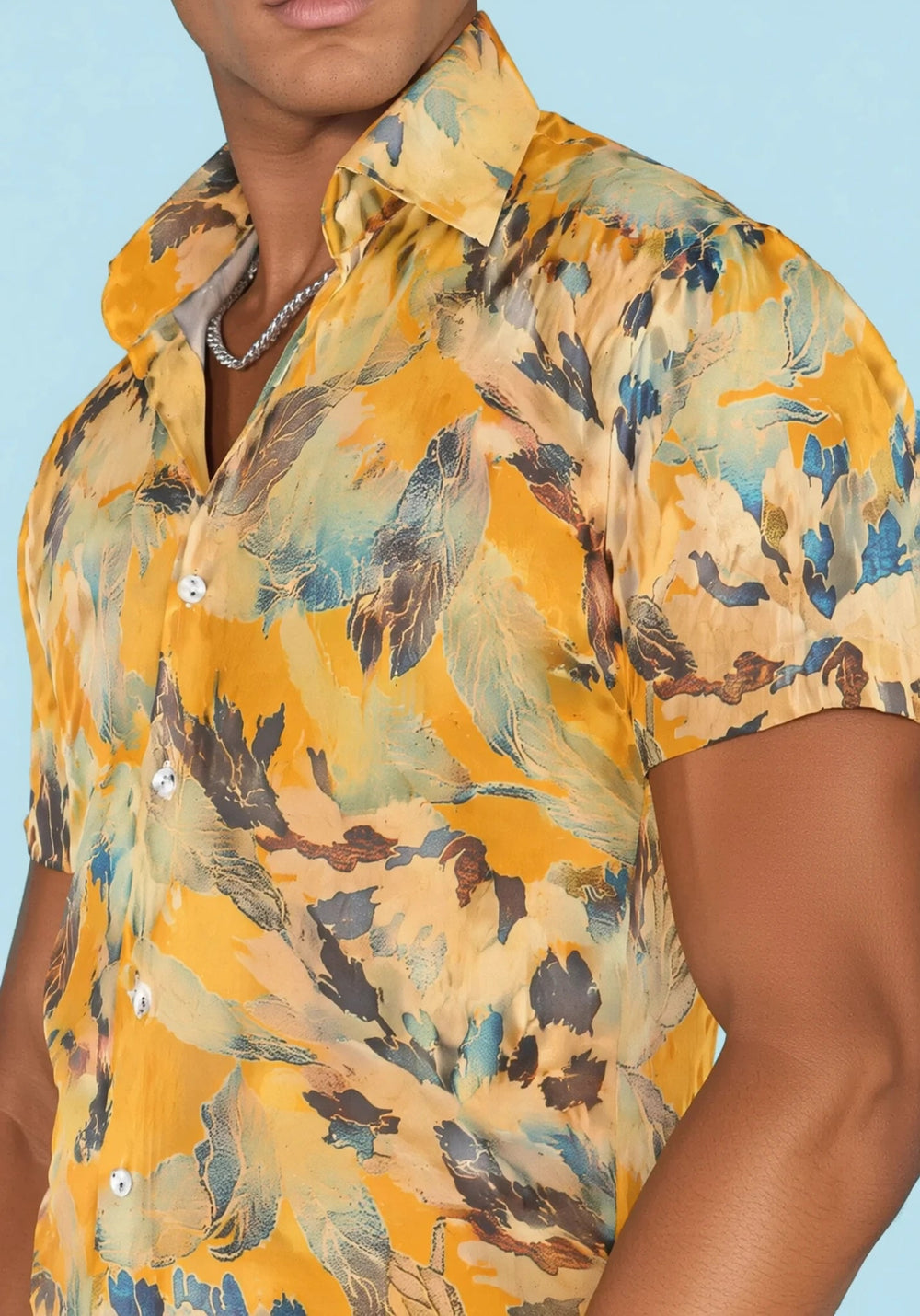 Marigold Bloom Silk Shirt938