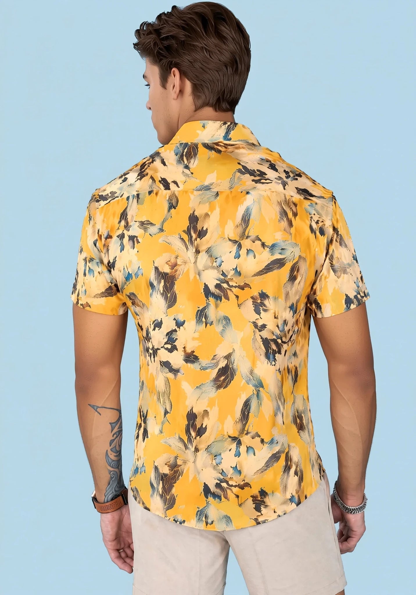 Marigold Bloom Silk Shirt - SARTORO226