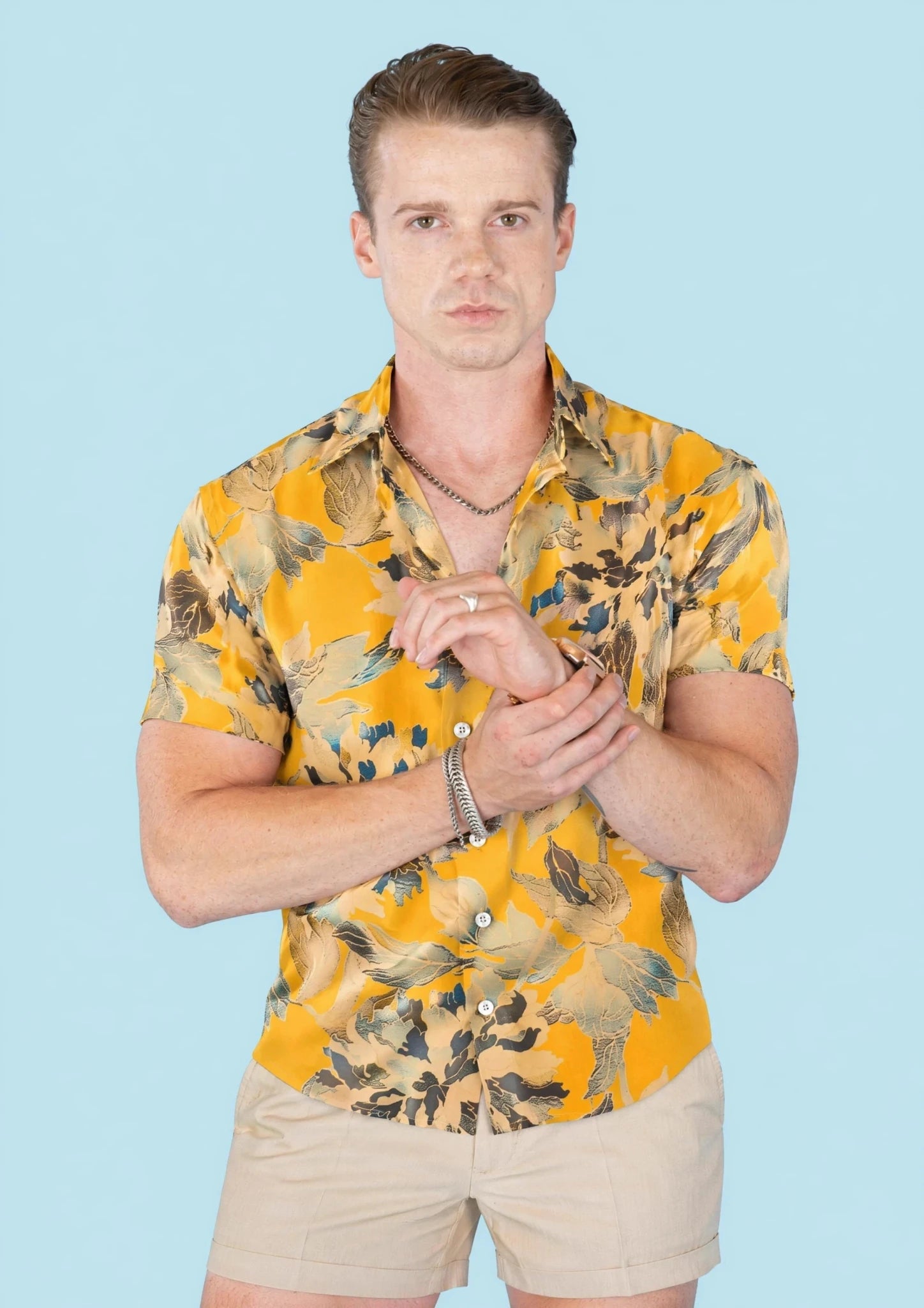 Marigold Bloom Silk Shirt - SARTORO989