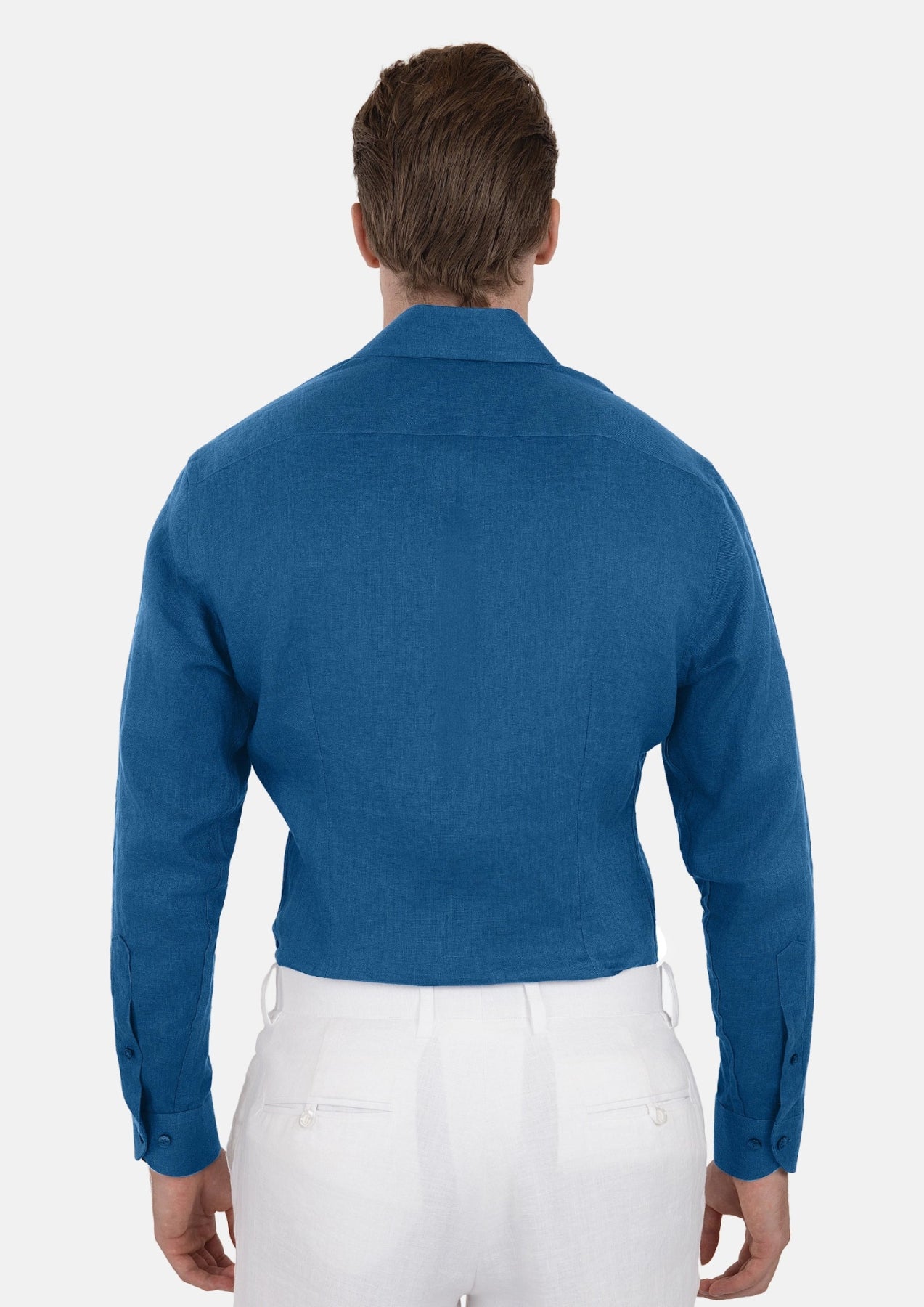 Marine Blue Linen Shirt - SARTORO