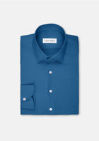 Marine Blue Linen Shirt - SARTORO903