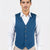 Marine Blue Linen Vest - SARTORO