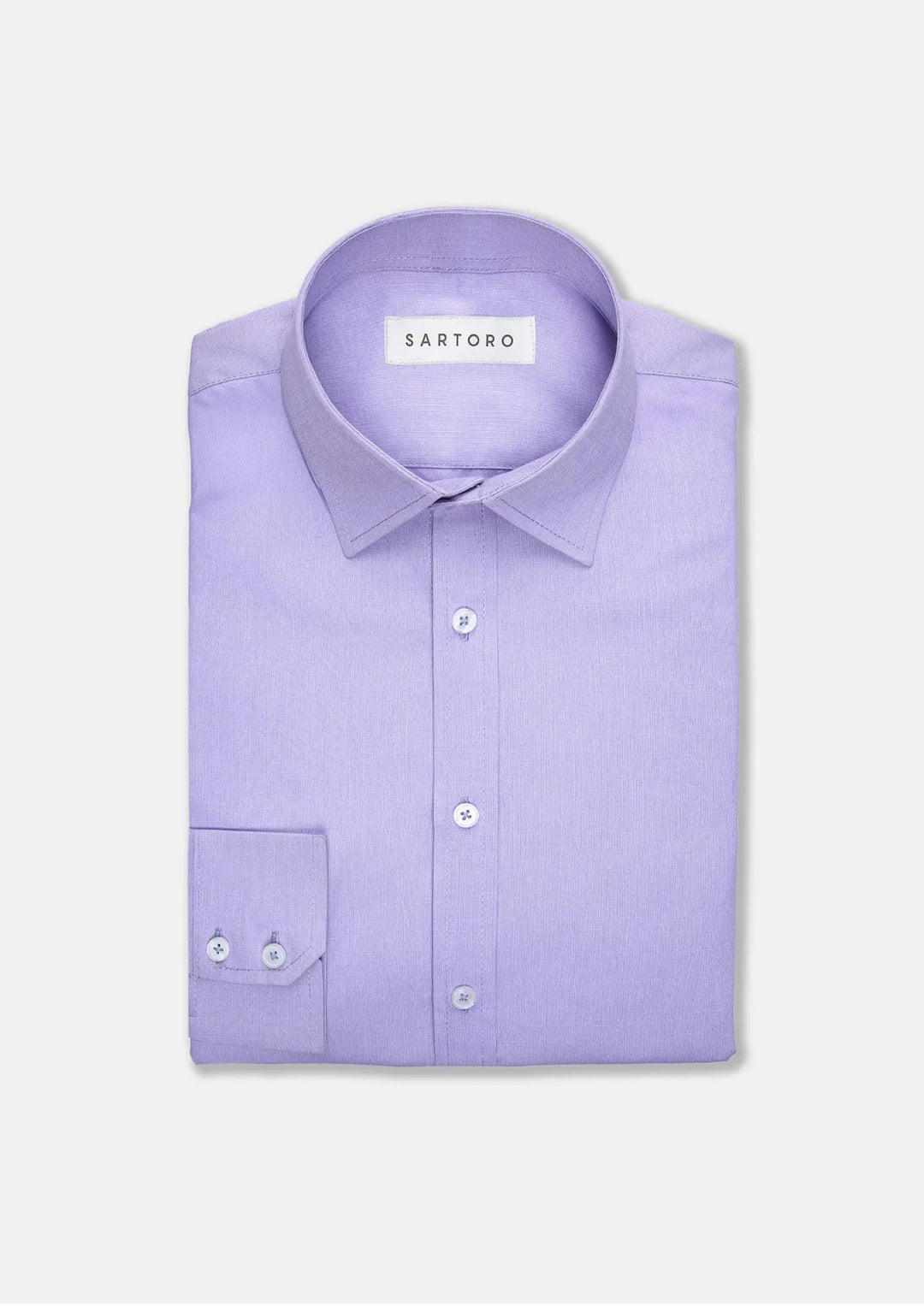 Mauve Egyptian Cotton Broadcloth Shirt - SARTORO