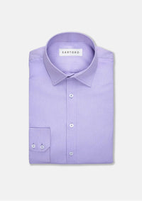 Mauve Egyptian Cotton Broadcloth Shirt - SARTORO
