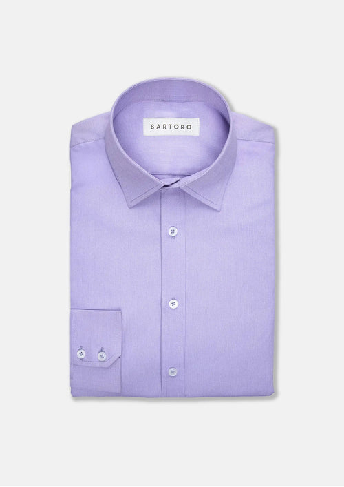 Mauve Egyptian Cotton Broadcloth Shirt - SARTORO