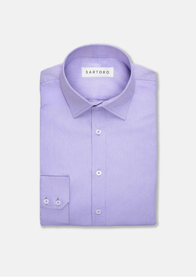 Mauve Egyptian Cotton Broadcloth Shirt - SARTORO