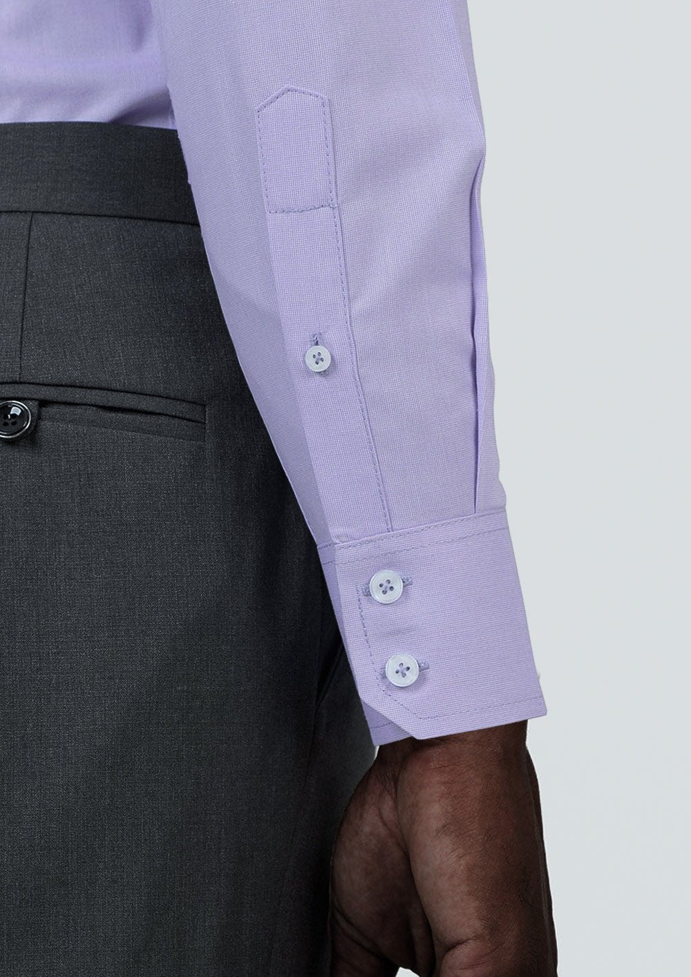 Mauve Egyptian Cotton Broadcloth Shirt - SARTORO