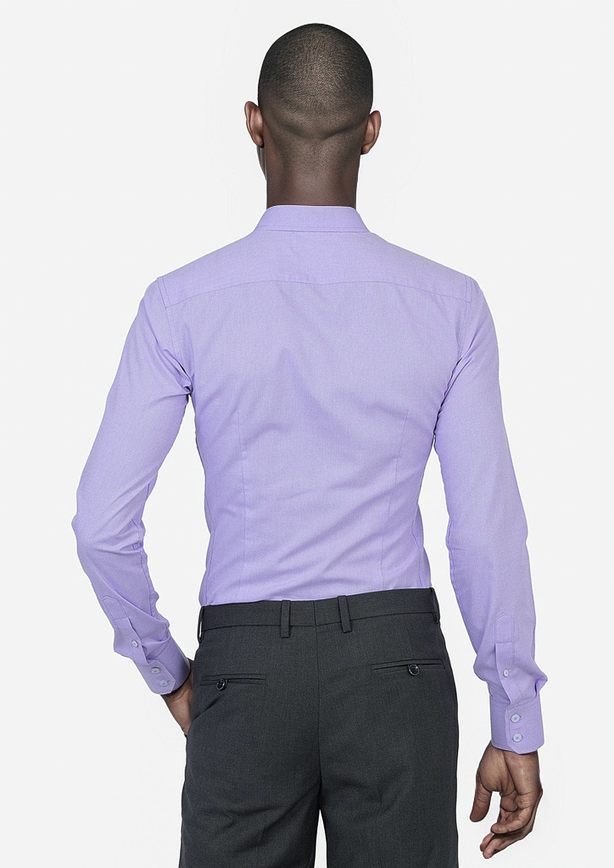Mauve Egyptian Cotton Broadcloth Shirt - SARTORO