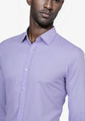 Mauve Egyptian Cotton Broadcloth Shirt - SARTORO