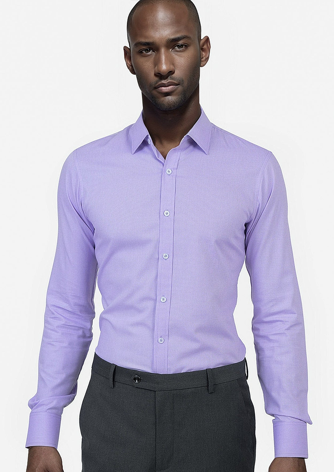 Mauve Egyptian Cotton Broadcloth Shirt - SARTORO