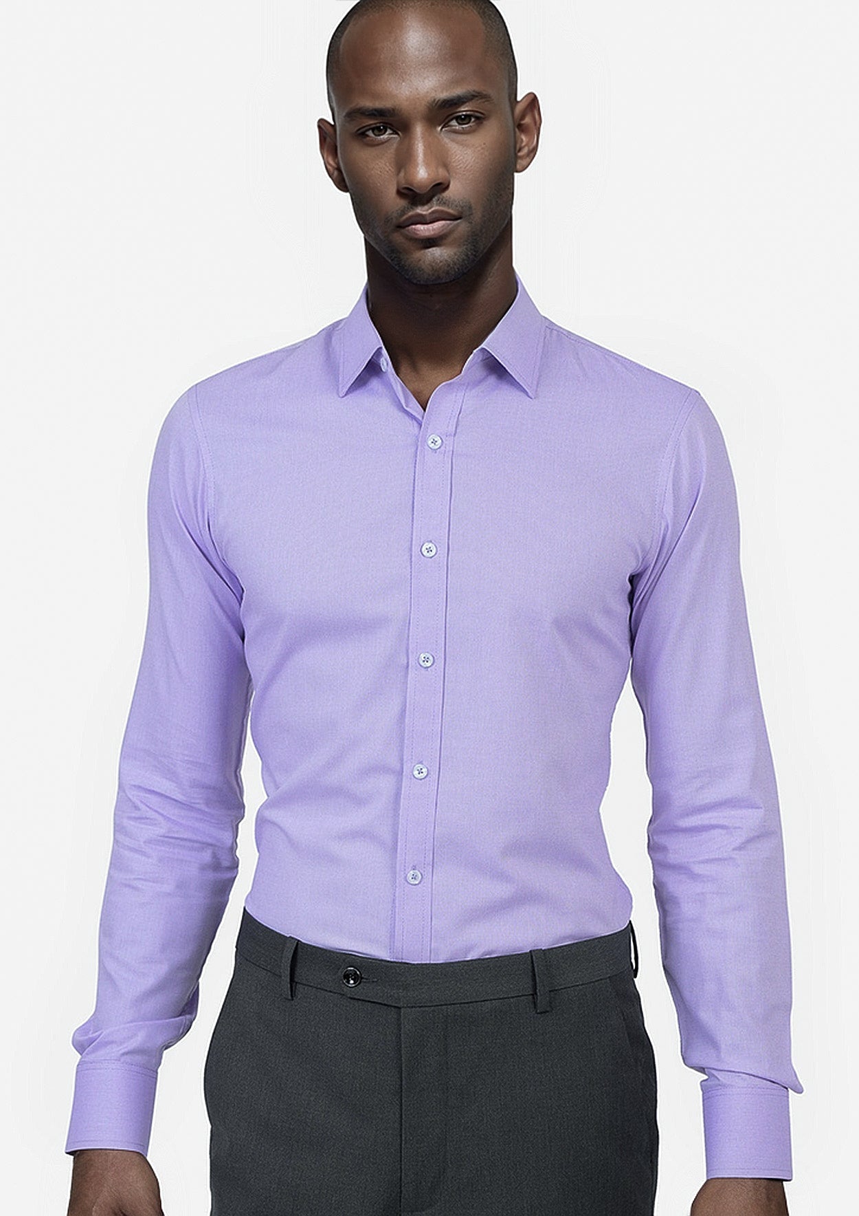 Mauve Egyptian Cotton Broadcloth Shirt