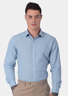Maya Blue Linen Blend Shirt - SARTORO191