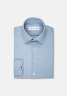 Maya Blue Linen Blend Shirt - SARTORO518