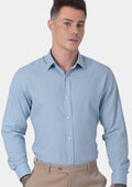 Maya Blue Linen Blend Shirt - SARTORO