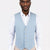 Maya Blue Linen Blend Vest - SARTORO