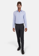 Micro Check Light Blue Shirt - SARTORO989