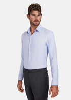 Micro Check Light Blue Shirt - SARTORO208