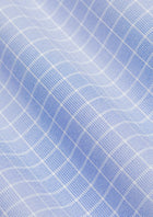 Micro Check Light Blue Shirt - SARTORO145
