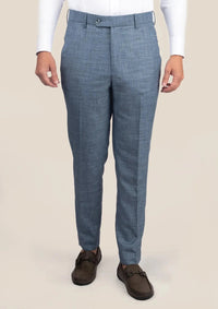 Mid Blue Hopsack Pants