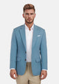 Mid Blue Linen Blend Astor Jacket - SARTORO