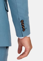 Mid Blue Linen Blend Astor Suit - SARTORO354