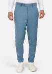 Mid Blue Linen Blend Pants