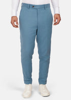Mid Blue Linen Blend Pants - SARTORO867