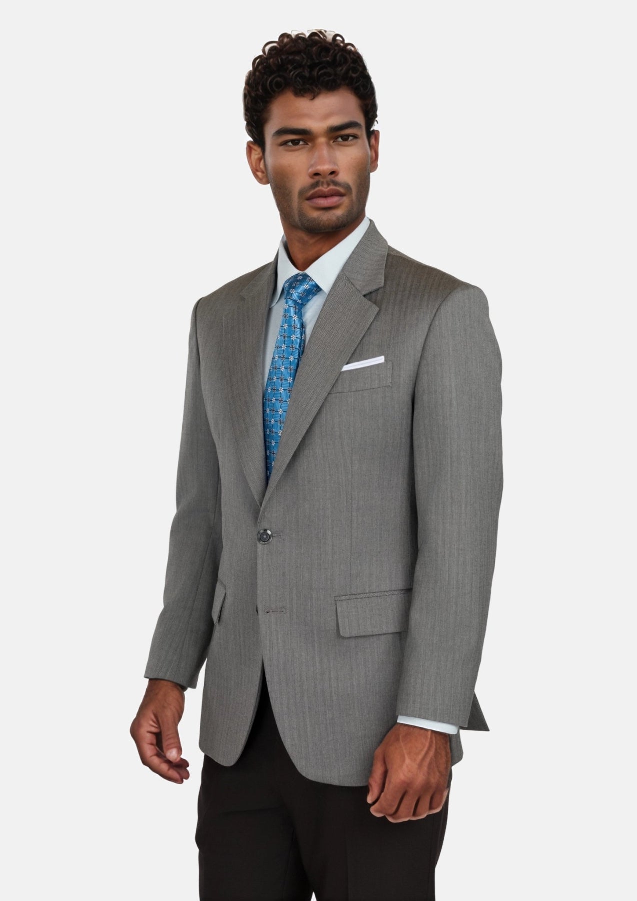Mid Grey Herringbone Astor Jacket - SARTORO