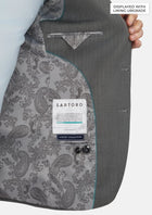 Mid Grey Herringbone Astor Suit - SARTORO535