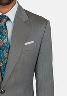 Mid Grey Herringbone Astor Suit - SARTORO30