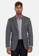 Mid Grey Herringbone Flannel Jacket - SARTORO701
