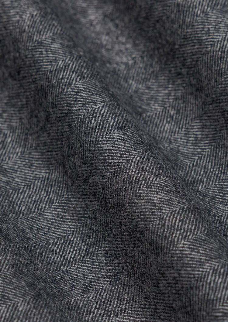 Mid Grey Herringbone Flannel Jacket - SARTORO247