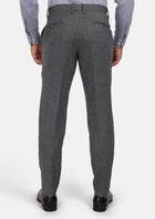 Mid Grey Herringbone Flannel Pants - SARTORO986