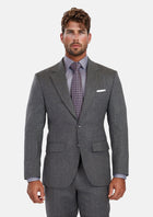 Mid Grey Herringbone Flannel Suit - SARTORO312