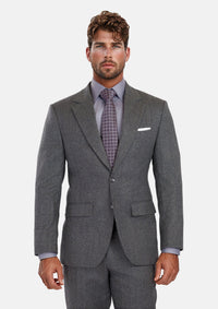 Mid Grey Herringbone Flannel Suit