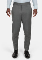 Mid Grey Herringbone Pants - SARTORO0