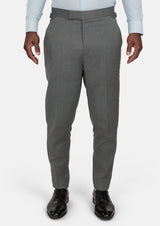 Mid Grey Herringbone Pants - SARTORO