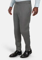 Mid Grey Herringbone Pants - SARTORO848