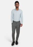 Mid Grey Herringbone Pants - SARTORO714