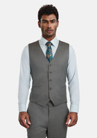Mid Grey Herringbone Vest - SARTORO504