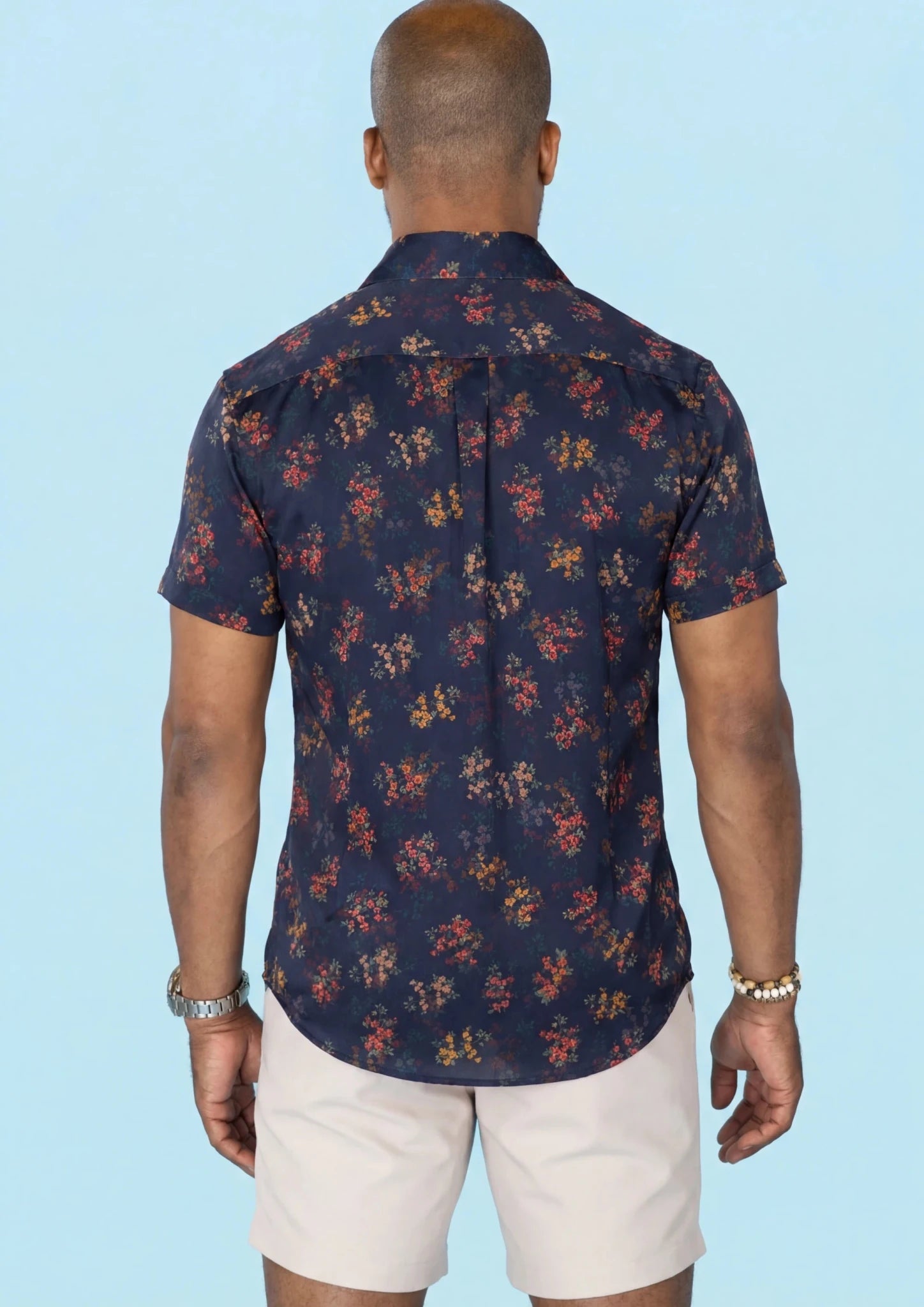 Midnight Bloom Silk Shirt - SARTORO155