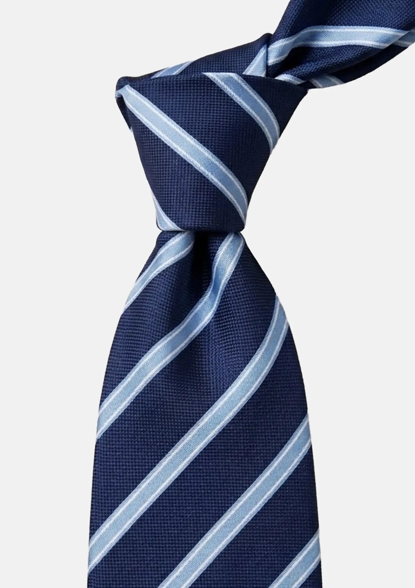 Midnight Blue Ice Stripe Tie - SARTORO677