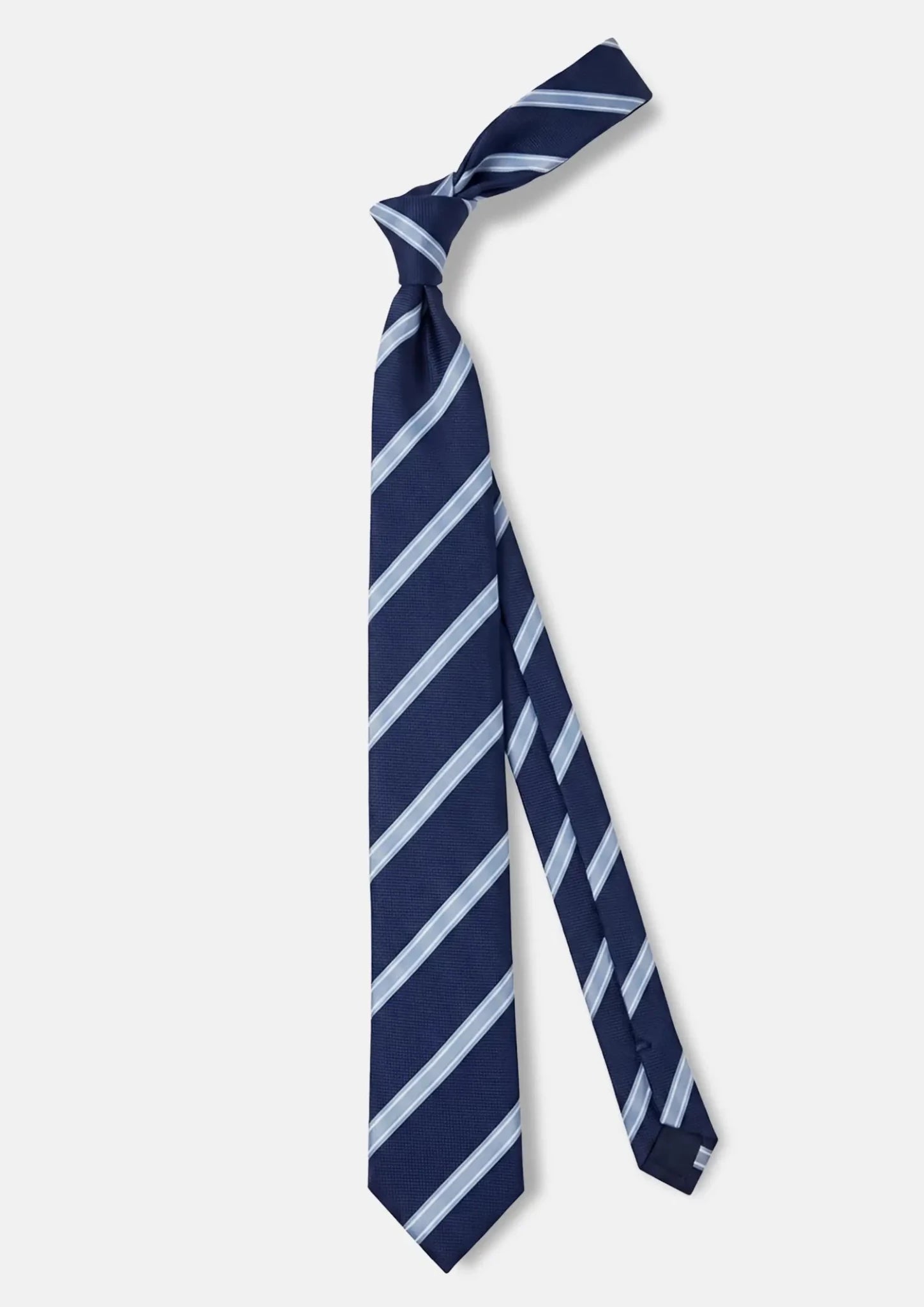Midnight Blue Ice Stripe Tie - SARTORO409