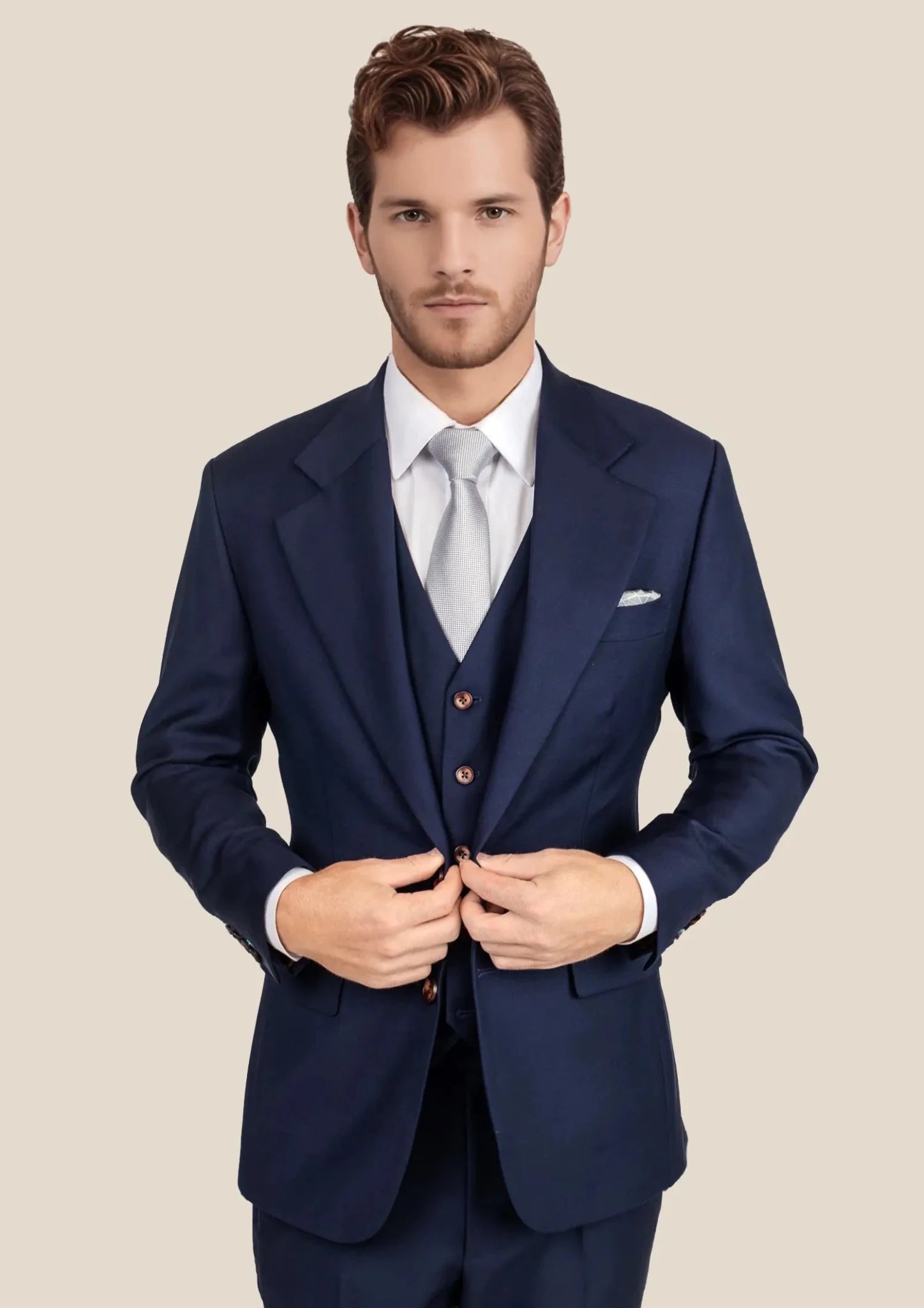 Midnight Blue Mohair Suit - SARTORO144