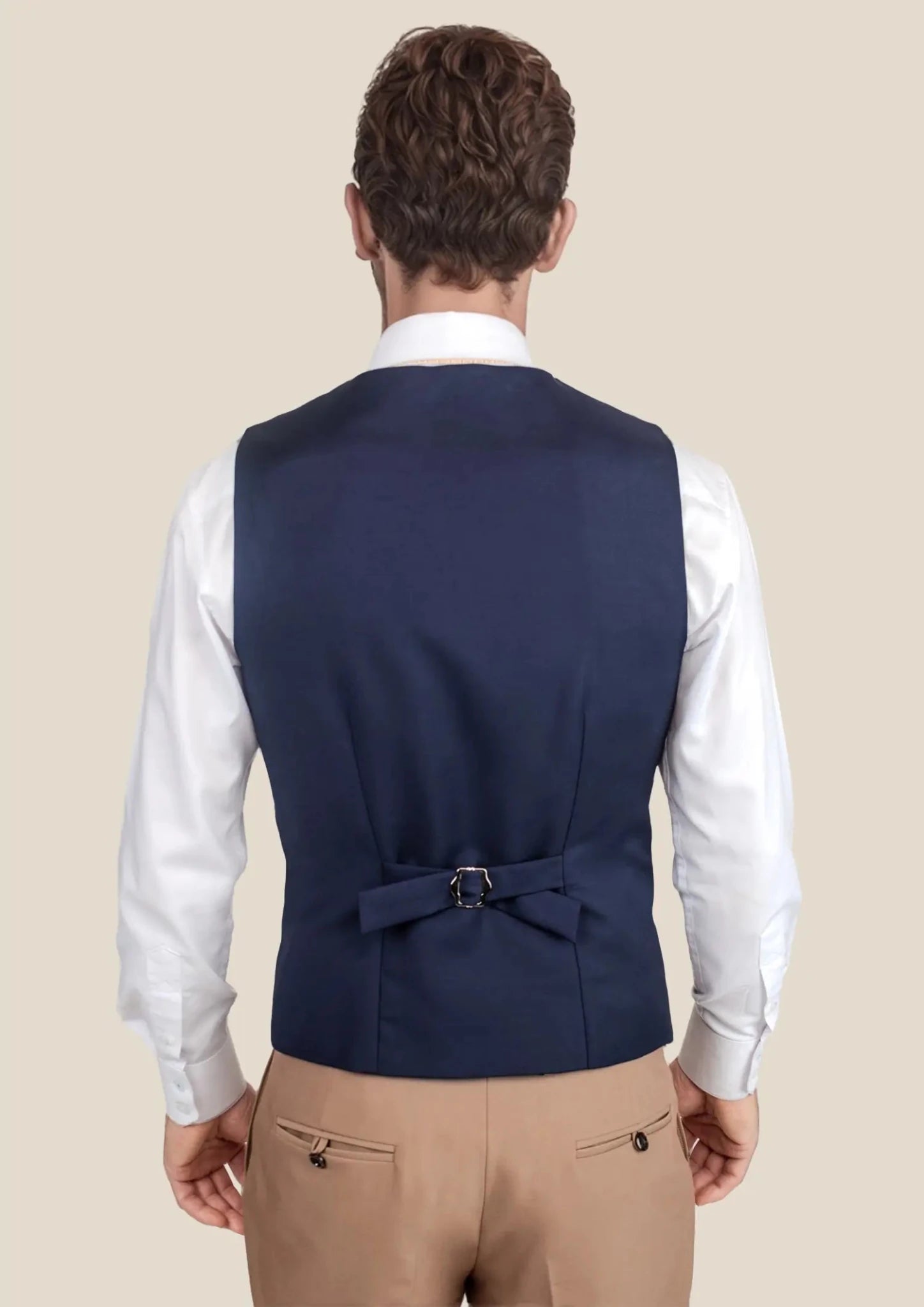 Midnight Blue Mohair Vest - SARTORO29