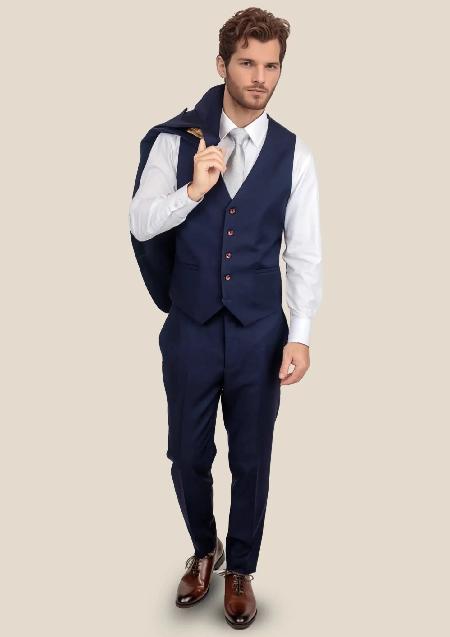 Midnight Blue Mohair Vest - SARTORO29