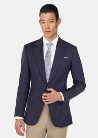 Midnight Blue Pinstripe Ellis Jacket