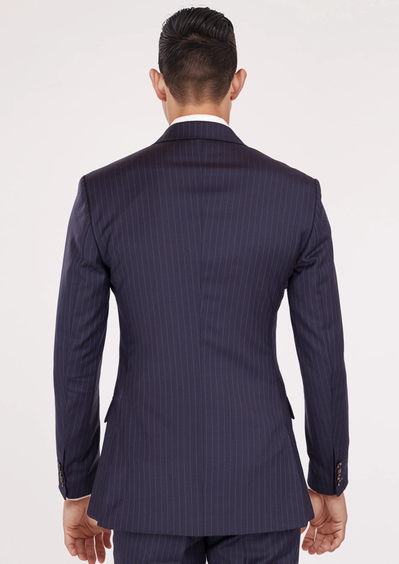 Midnight Blue Pinstripe Ellis Suit - SARTORO