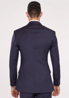 Midnight Blue Pinstripe Ellis Suit - SARTORO524