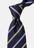 Midnight Navy Alternating Stripe Tie - SARTORO87